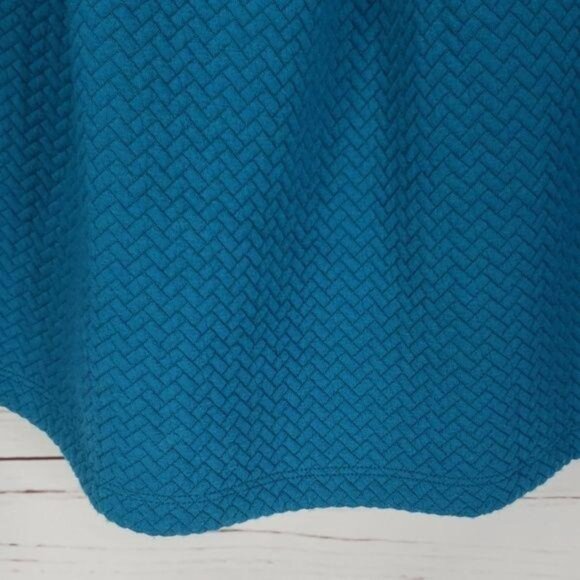 Cat & Jack Girls Chevron Textured Teal Skater Skirt XL 14/16 - Picture 6 of 8